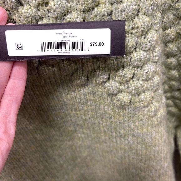 Steve Madden Light Green Textured Women's Sweater - Picture 3 of 4